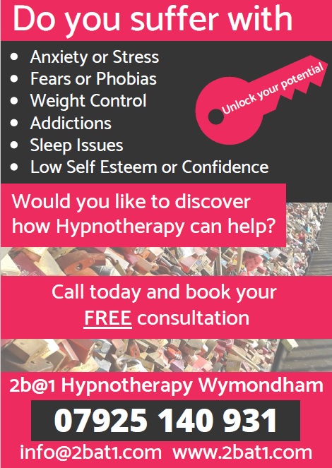 2bat1 hypnotherapy advert