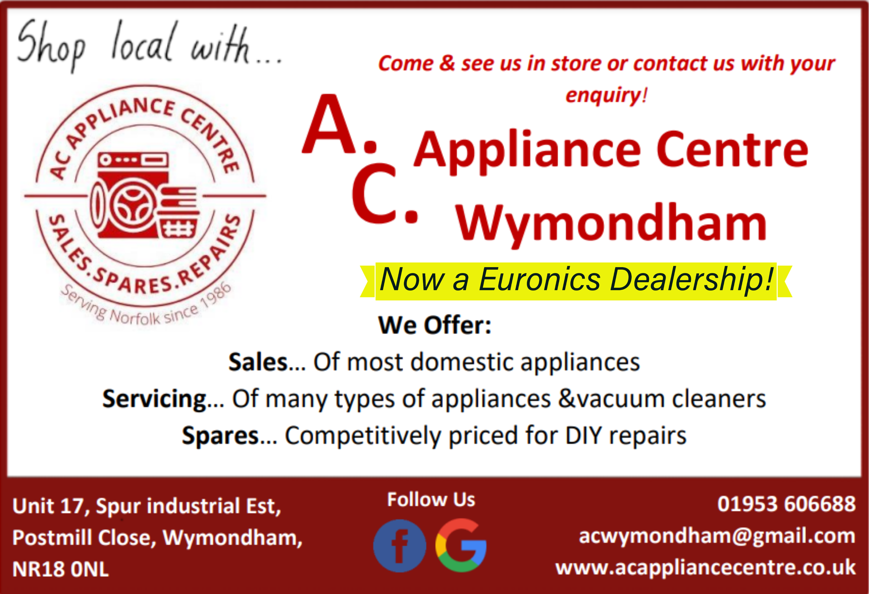 AC Appliance Centre advert