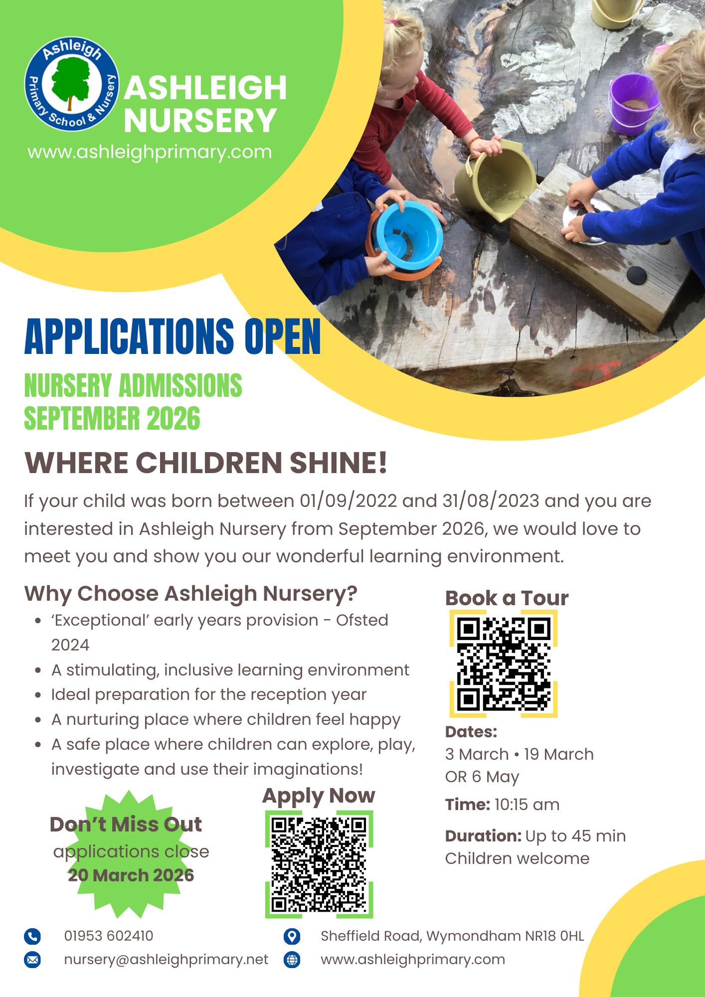 Ashleigh reception tours poster