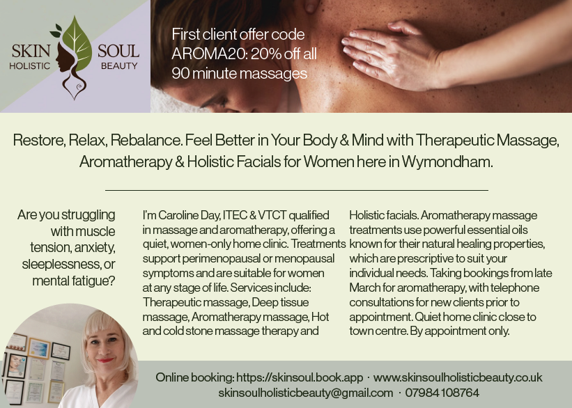 Skin soul massage advert