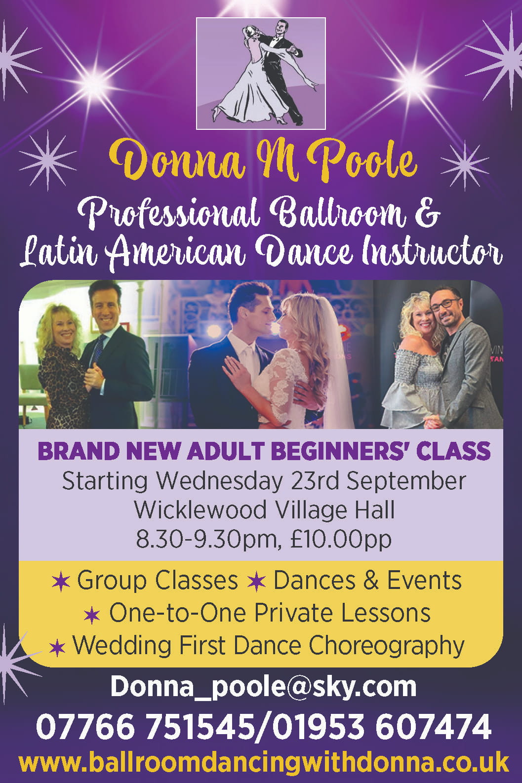 Donna Poole Ballroom Dance Advert