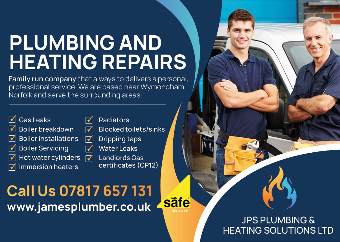 Plumbing and heating repairs advert