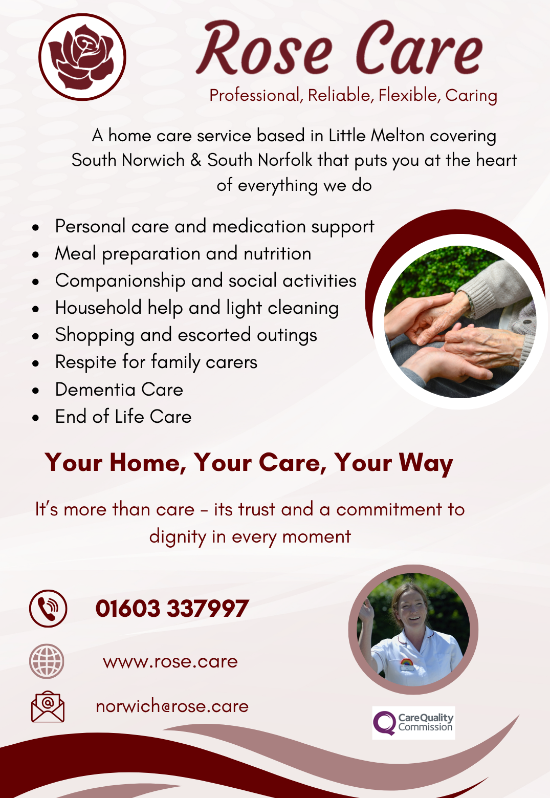 Rose Care Norwich advert