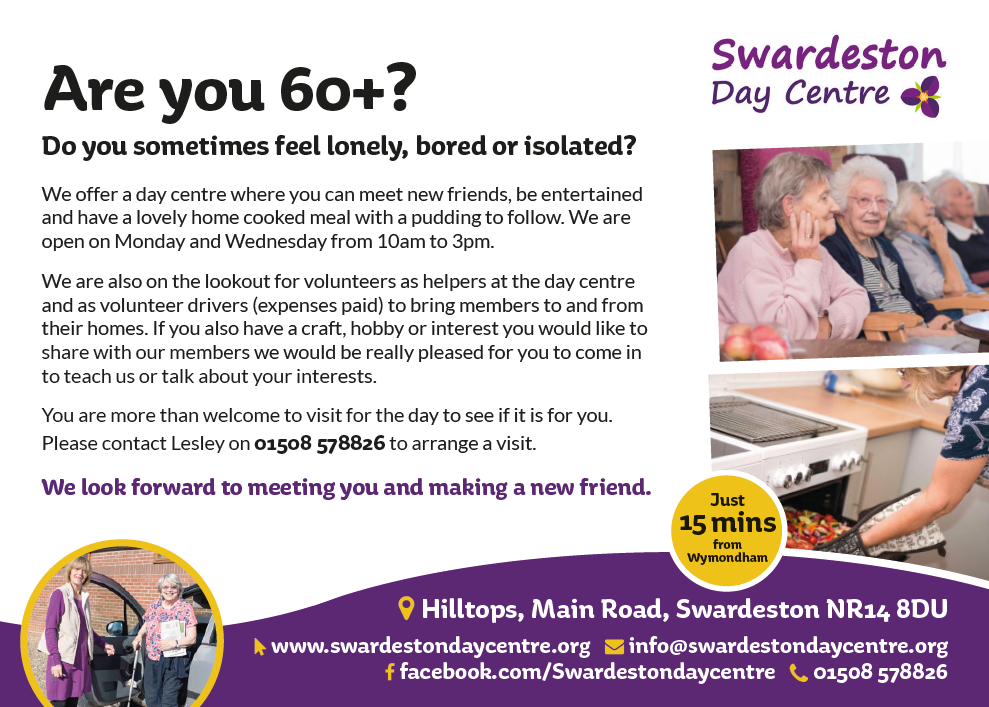 Swardeston Day Centre advert