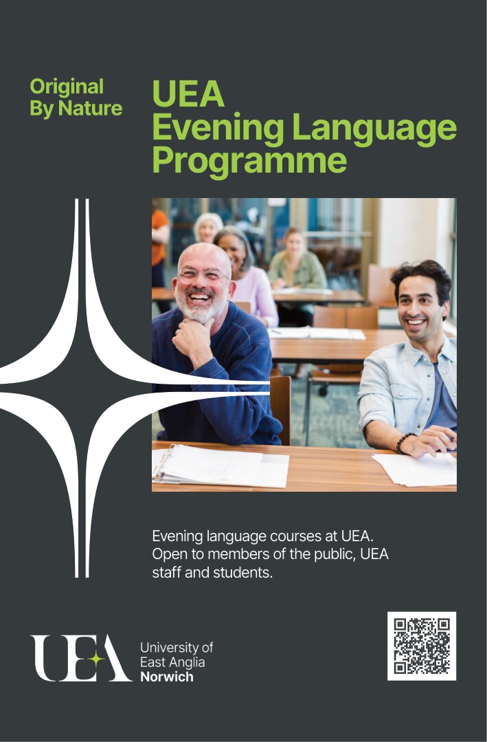 UEA language classes advert
