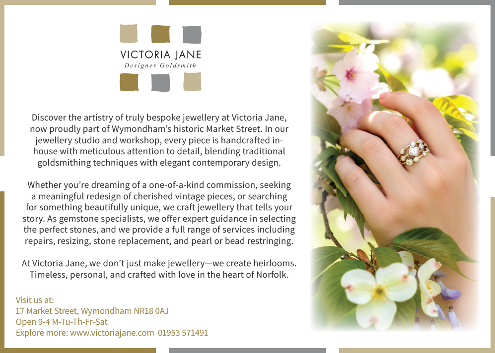 Victoria Jane Goldsmith bespoke jewellery advert