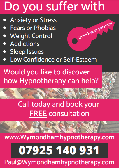 Wymondham Hypnotherapy Sept advert