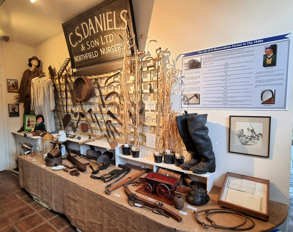 Agricultural display at the heritage museum