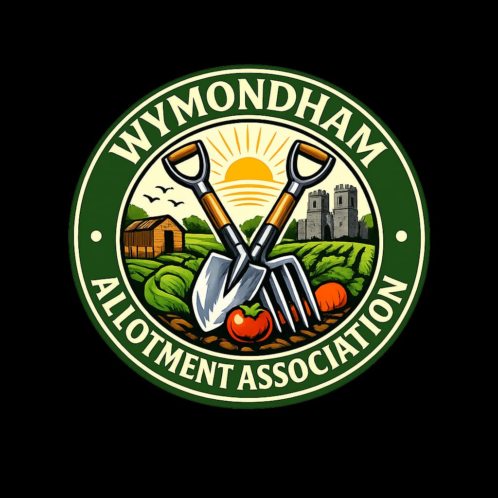 A logo for Wymondham Allotment Association