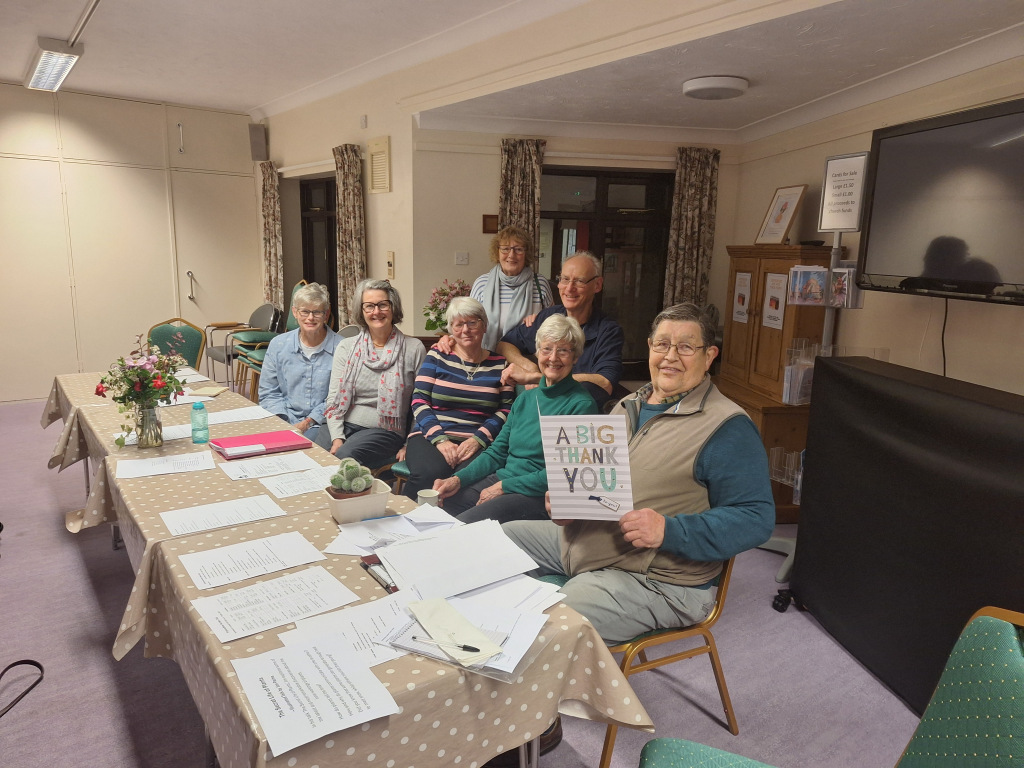 People sat at a table