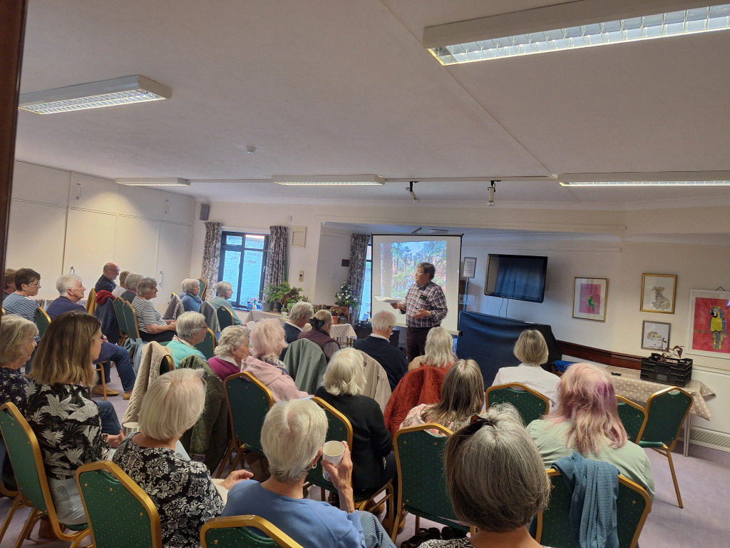 Man speaking in front of an audience