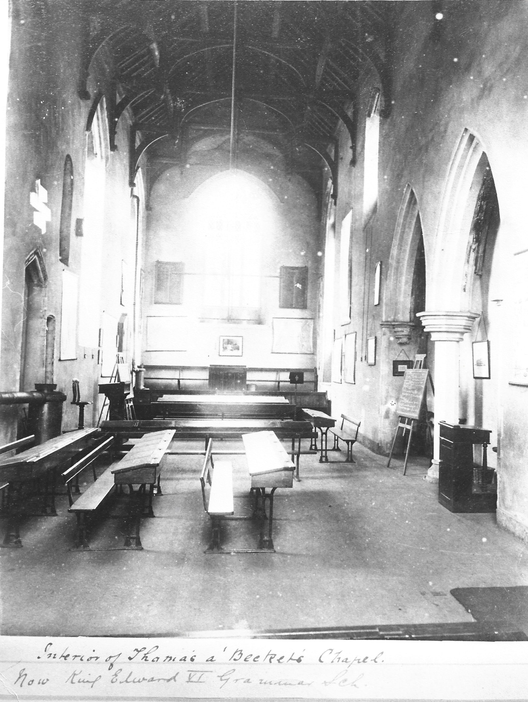 Becket's Chapel used as a schoolroom