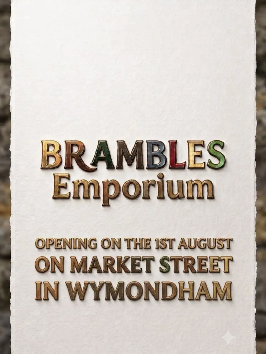 Flyer for Brambles Emporium