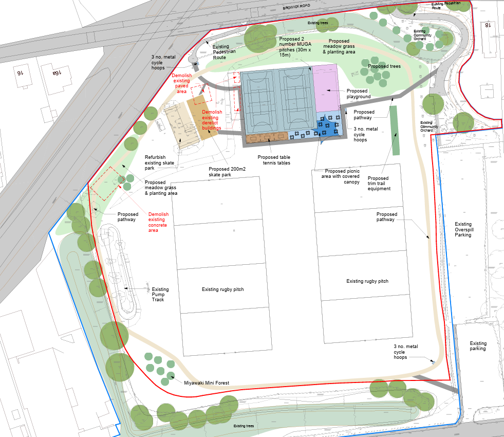 Blueprints of a park