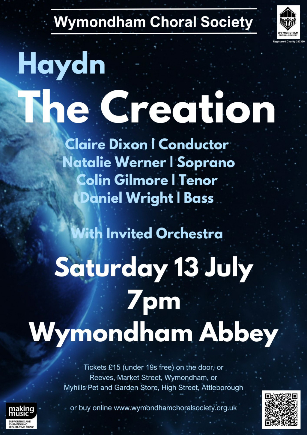 Choral Society The Creation event poster