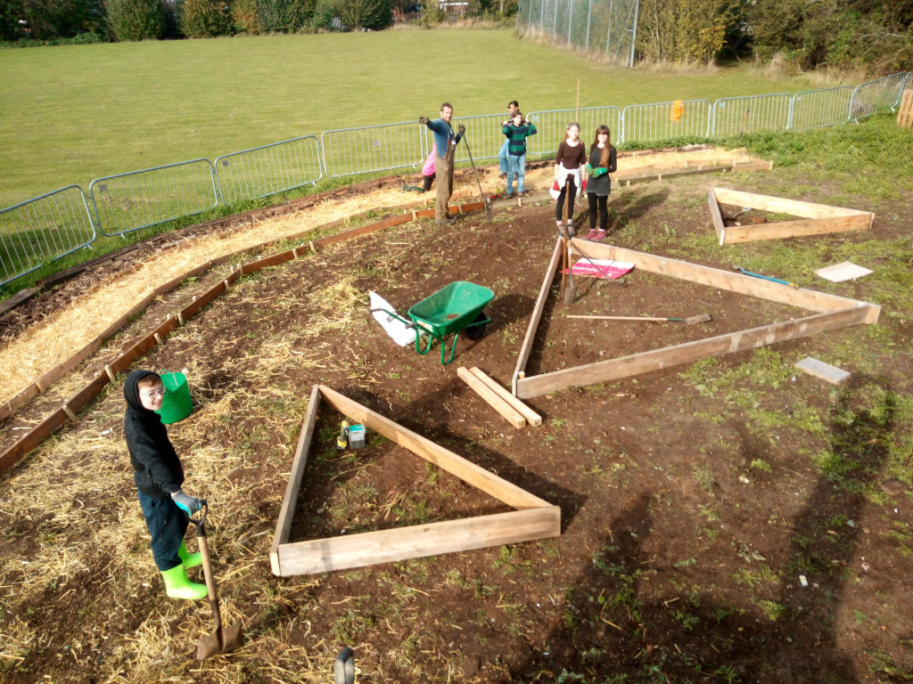 Kids at allotment