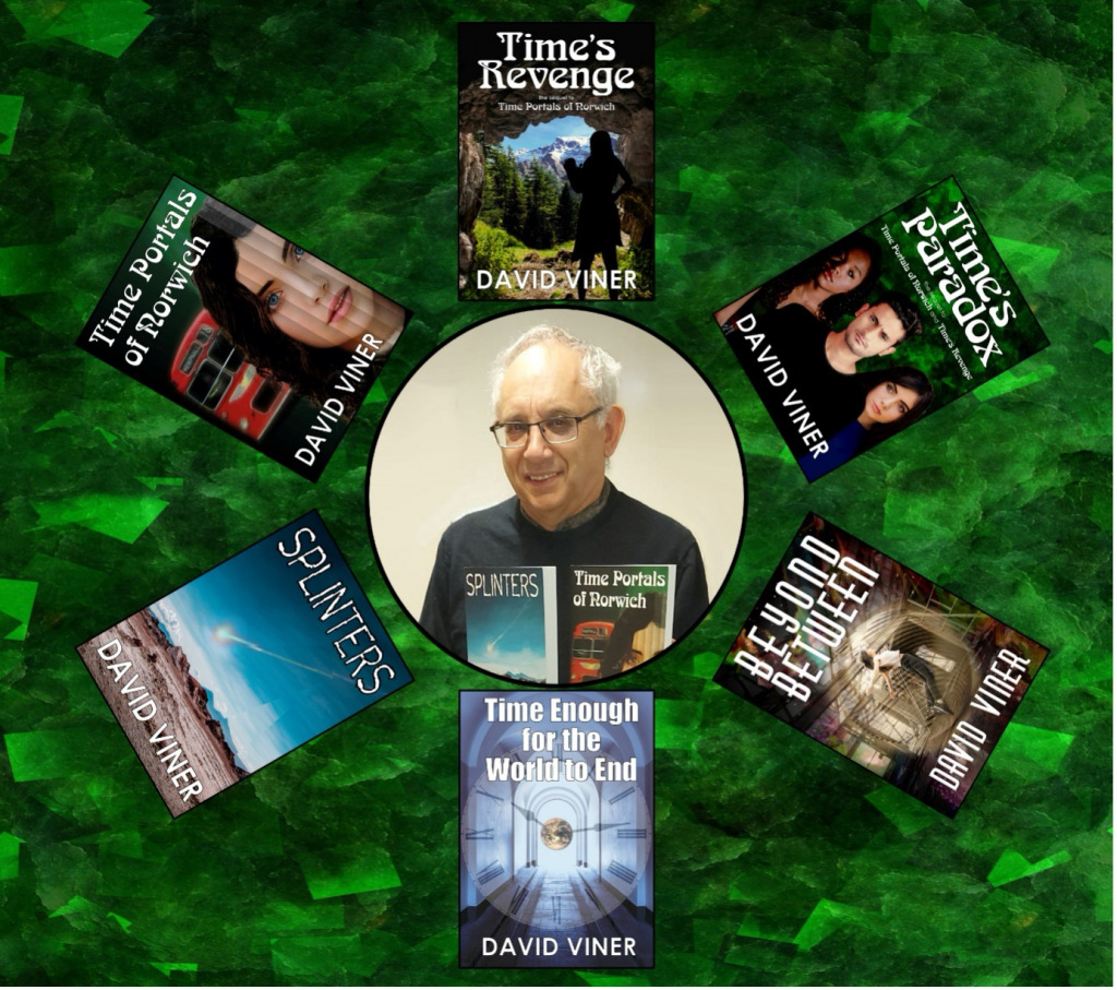 Man in a graphic surrounded by a circle of books