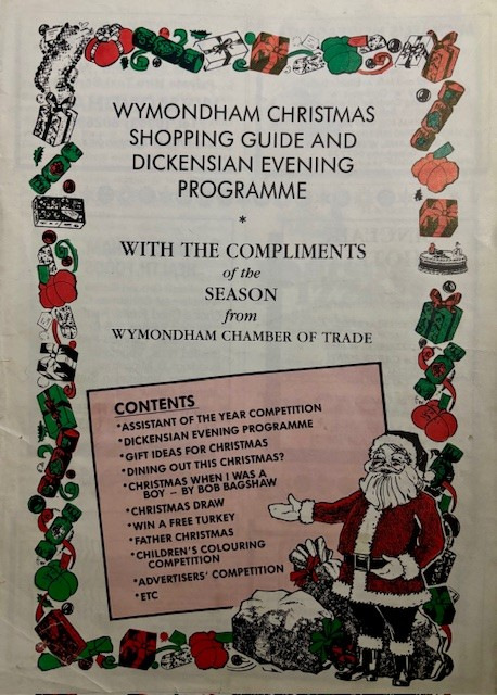 A programme for a Christmas event