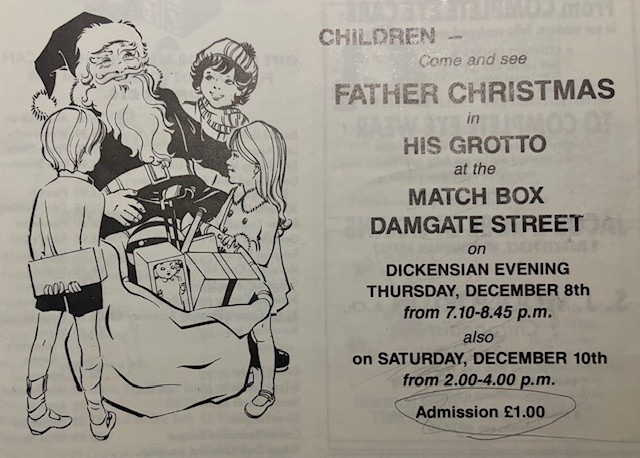 Flyer for a Santa's grotto in 1988