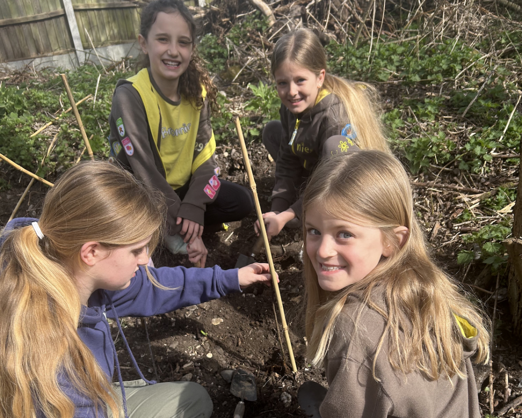 Children digging