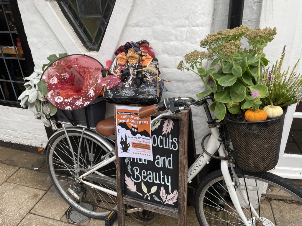 Bicycle with decorations