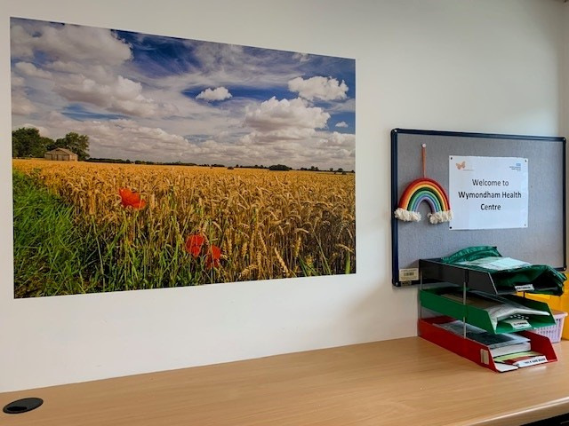 The new reception at the revamped health centre