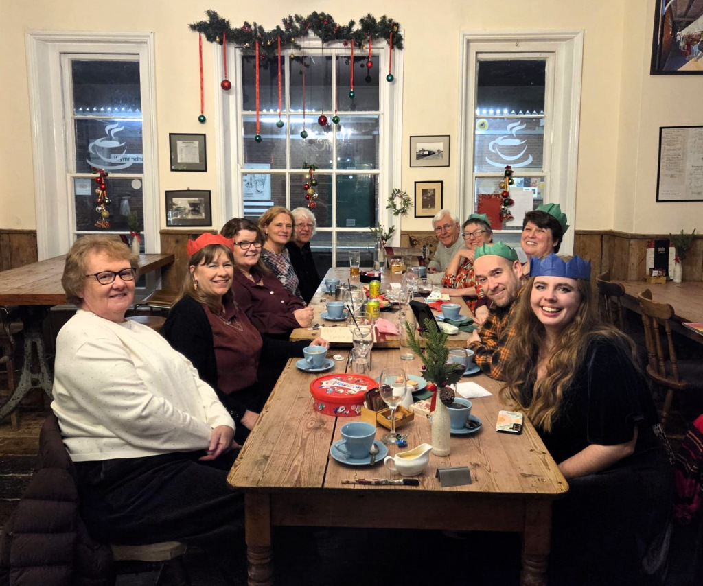 Group of people sitting at a table