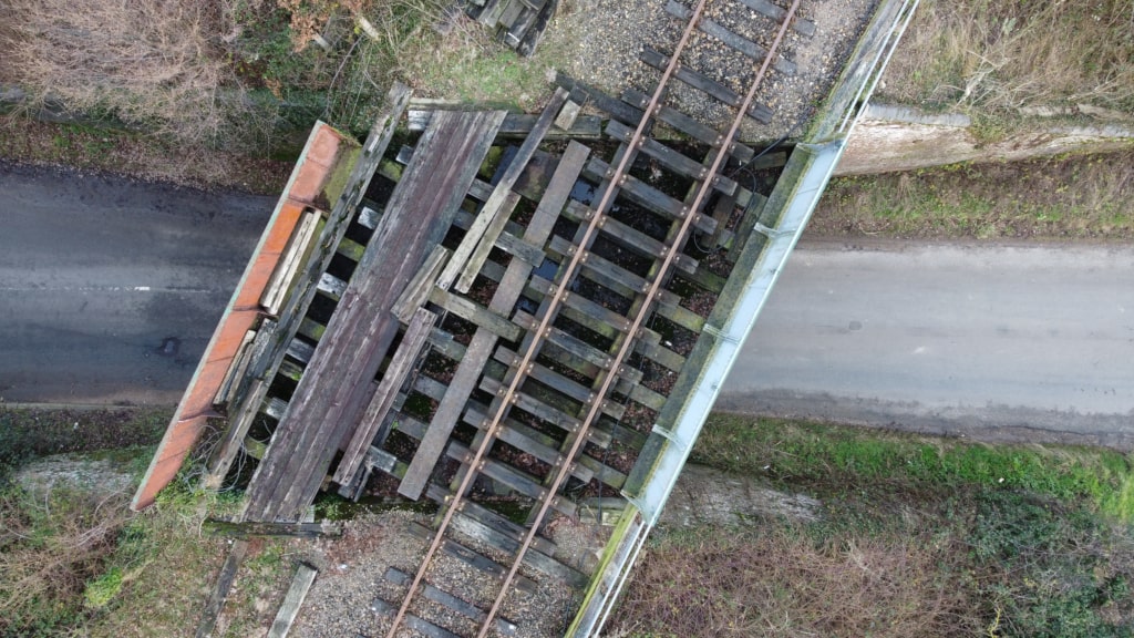 Aerial view of Crownthorpe bridge