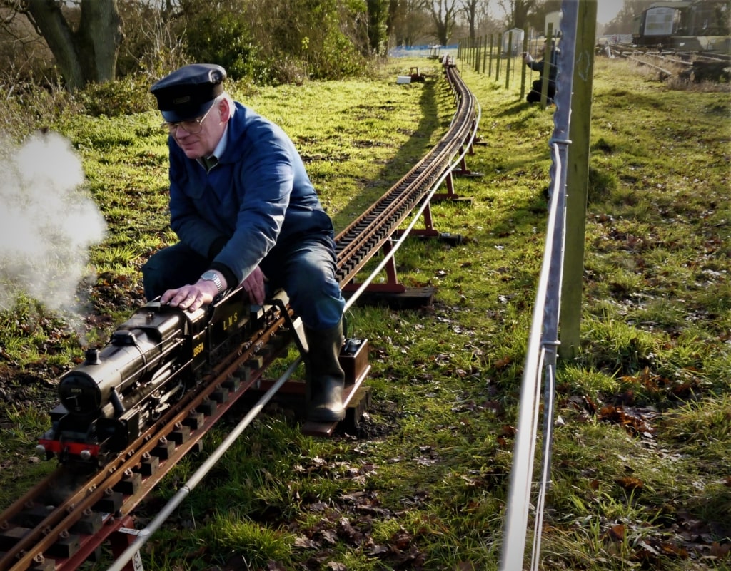 Mid-Norfolk Railway mini train engineer