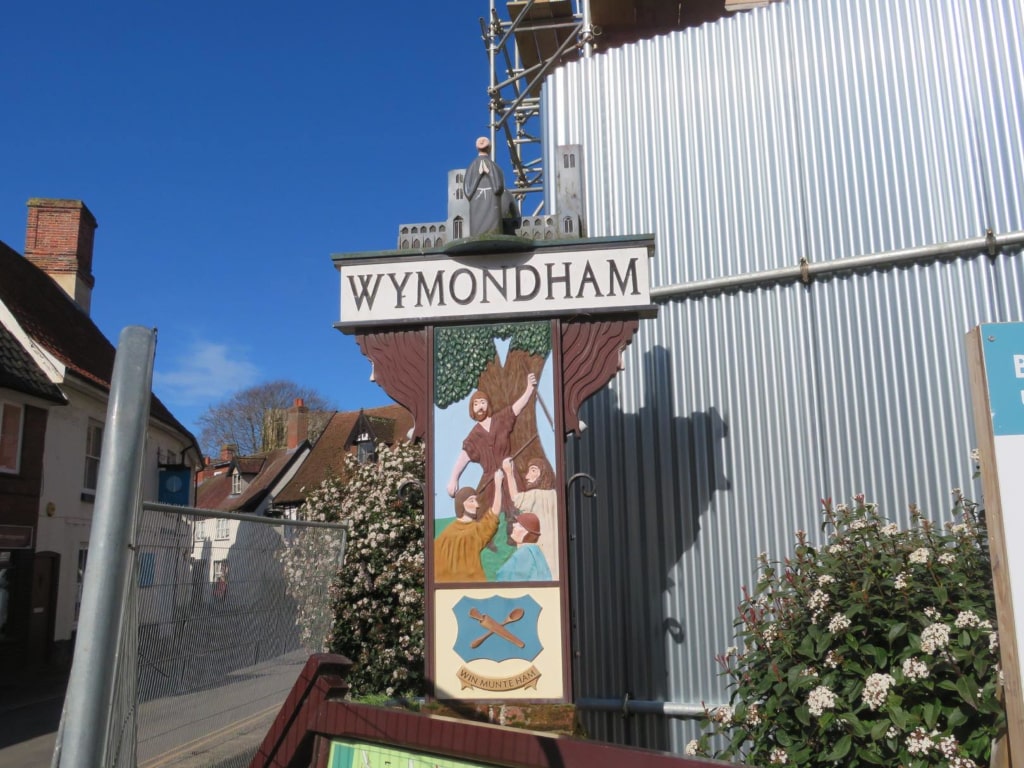 A picture of Wymondham's sign