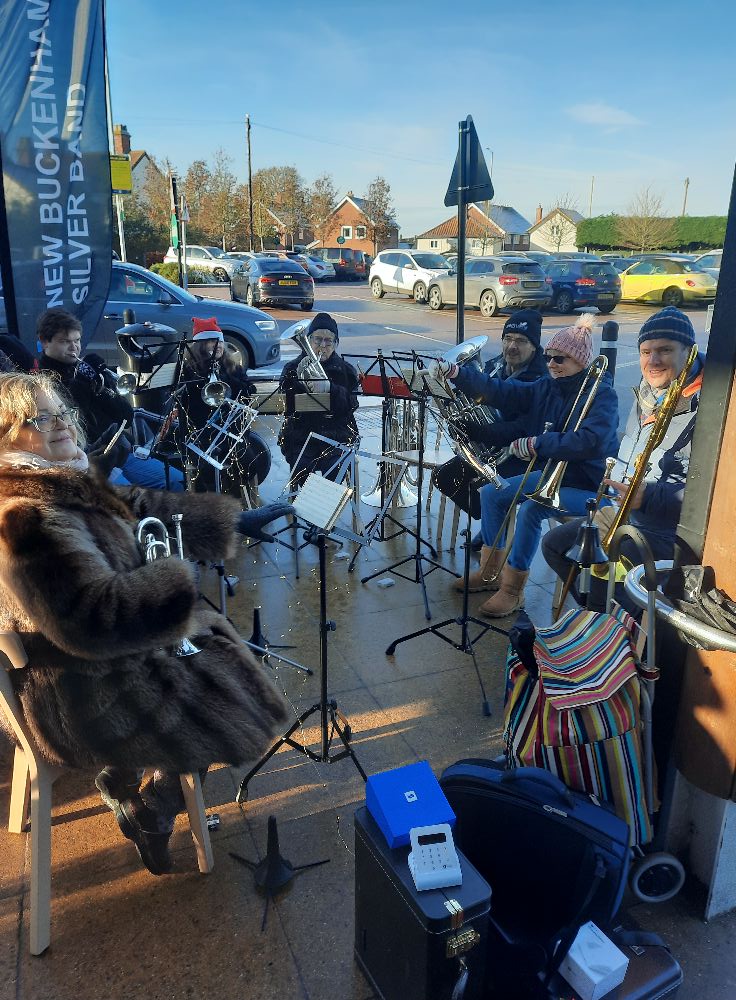 Band outside Morrison's supermarket