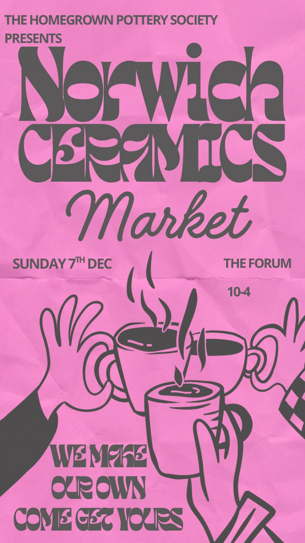 Flyer for the Norwich Ceramics Market