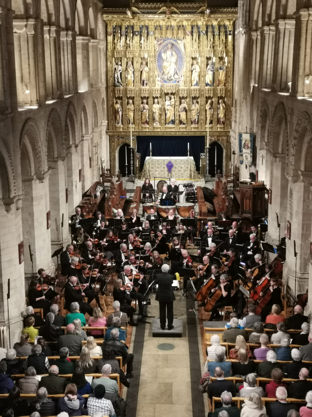 The orchestra at Wymondham Abbey