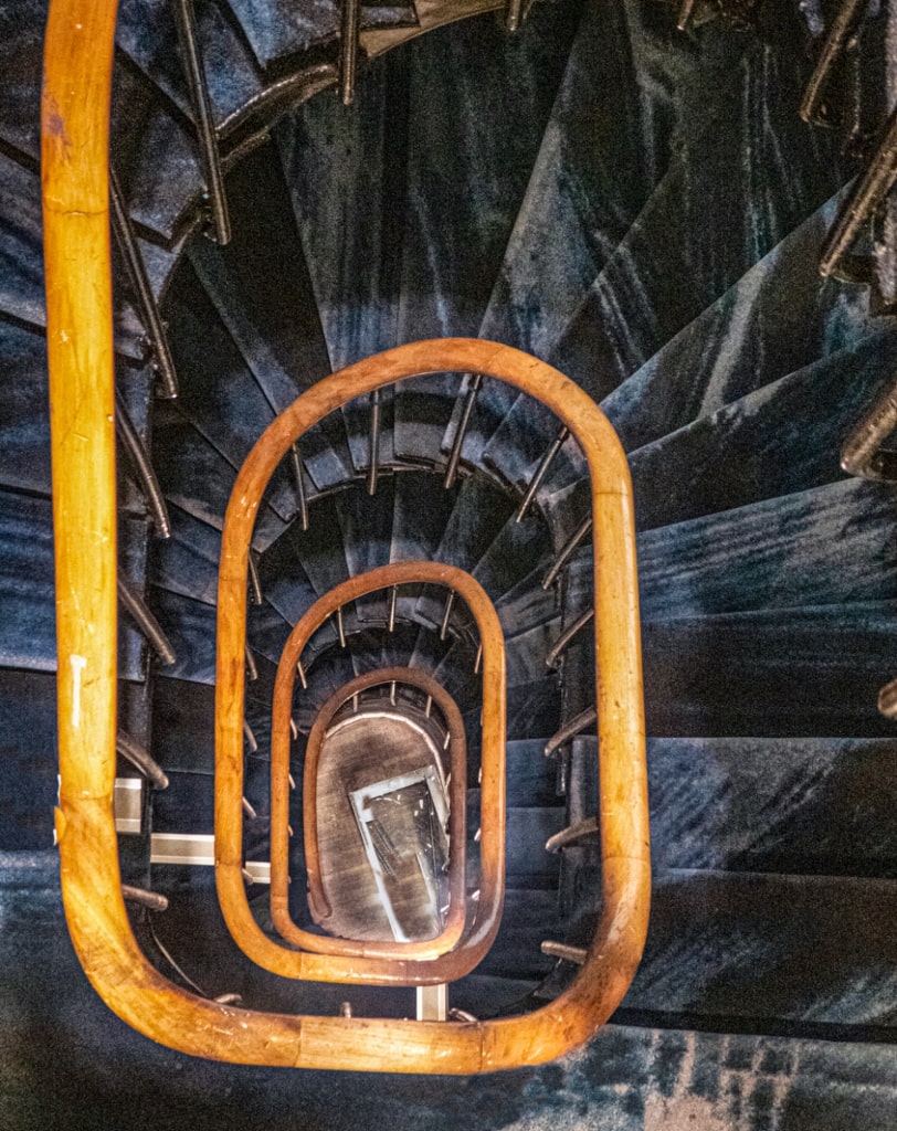 Staircase spiralling downwards