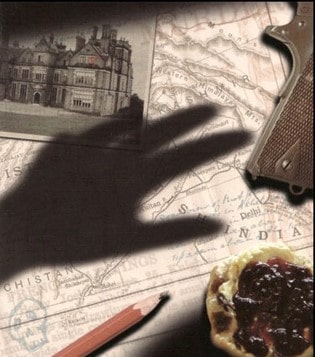 Shadow of hand over a detective map