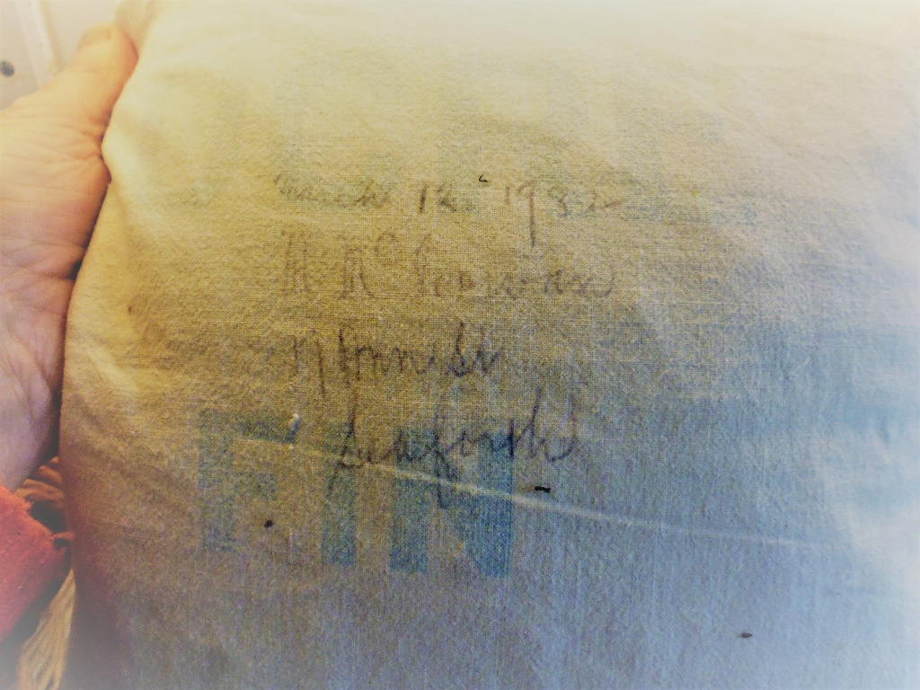 Cloth with ink on it
