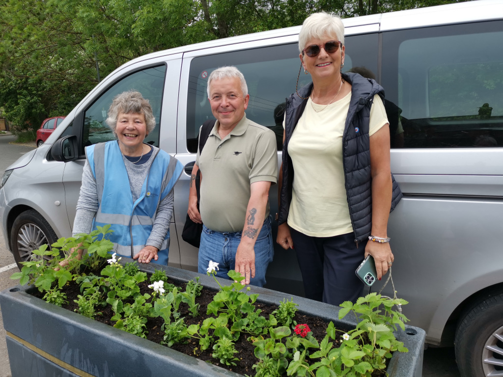 Volunteers at the station