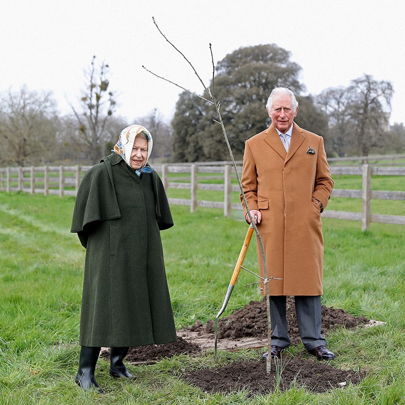 Elizabeth and Charles tree planting