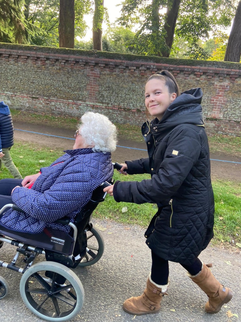 Kayleigh Rogers with her nan