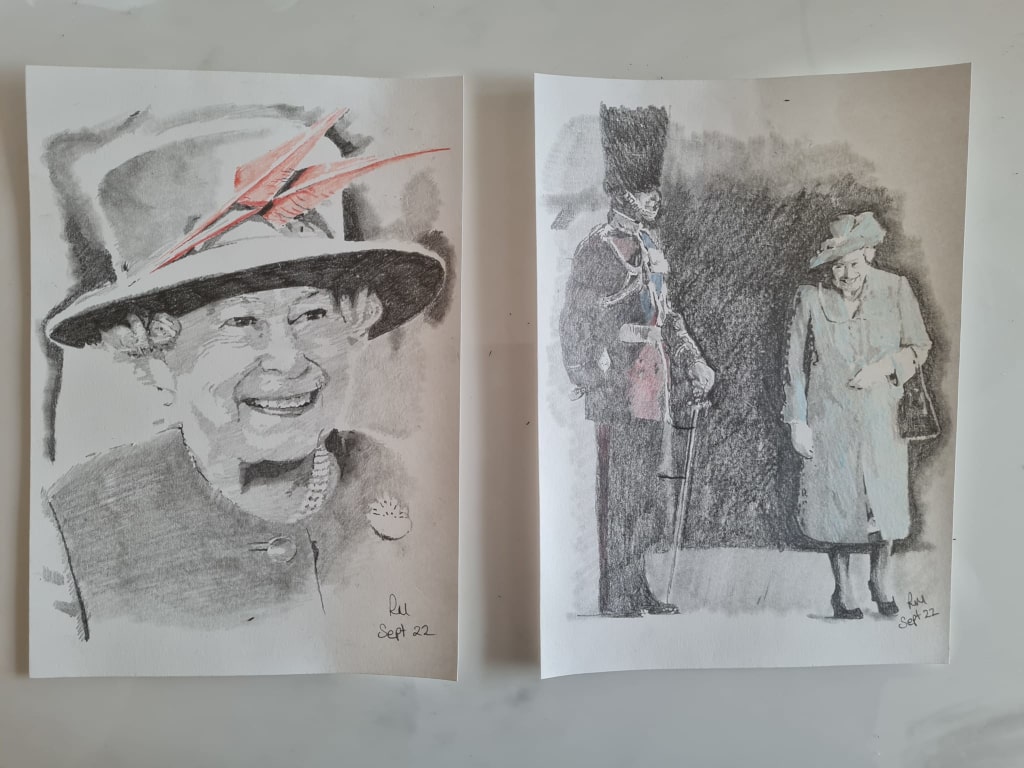 Ruddy Muddy's sketches of the Queen