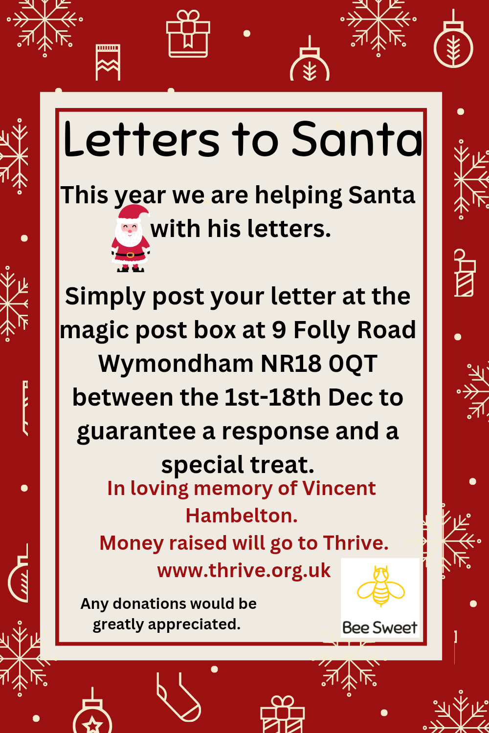 Flyer for Letters to Santa
