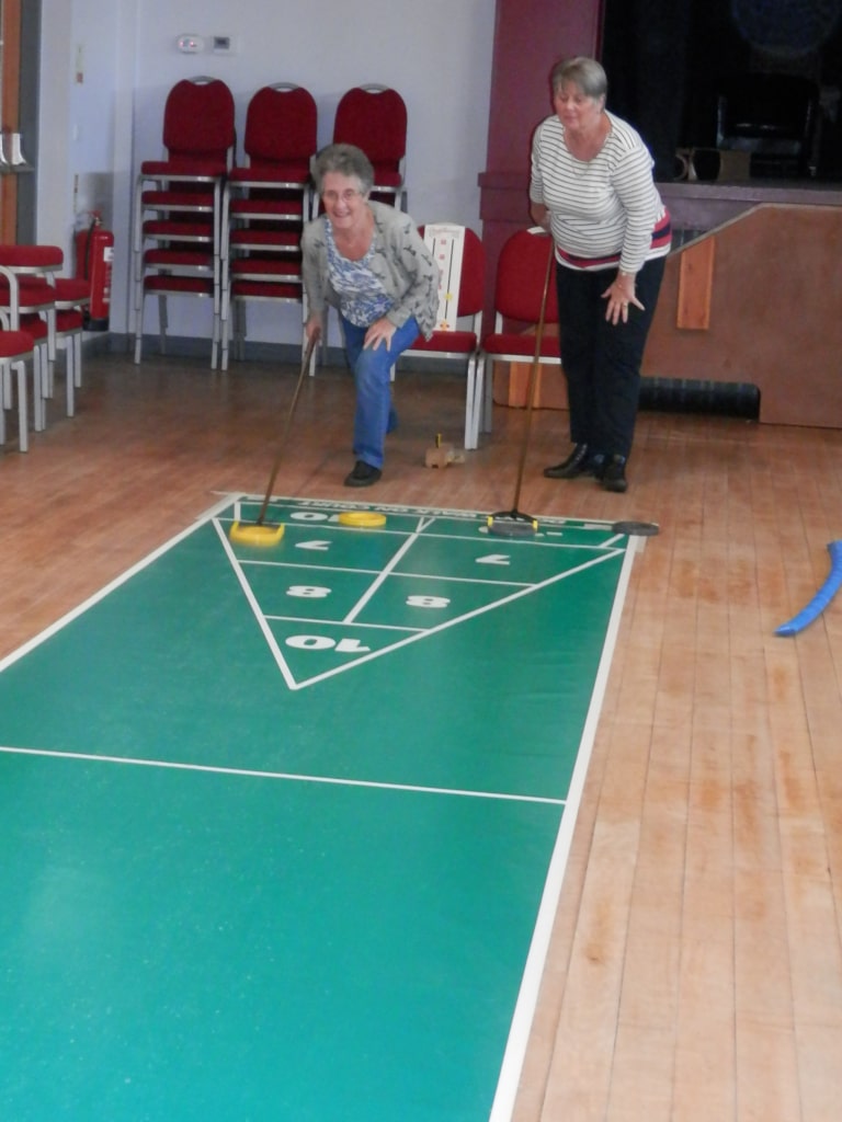 Shuffleboard players