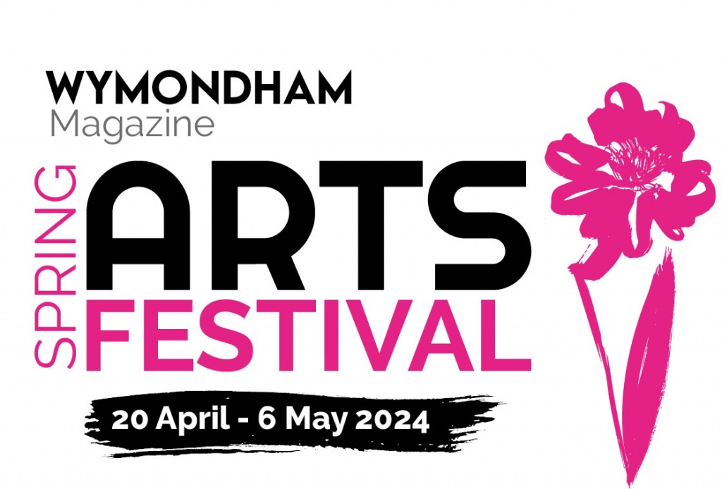 Spring Arts Festival logo with pink flower