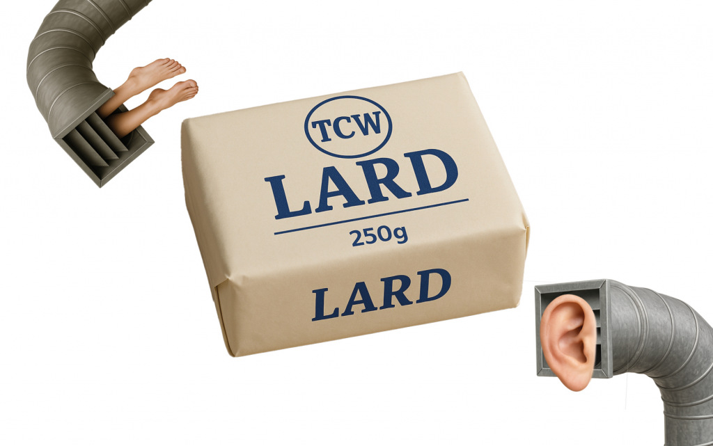 Lard and someone popping into a shaft