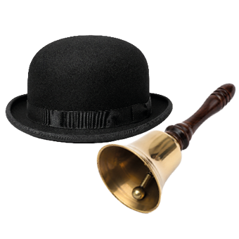 Bowler hat and a bell