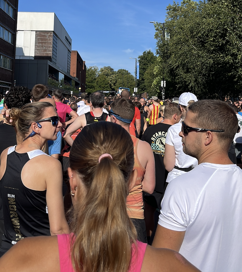 Crowds at a running event