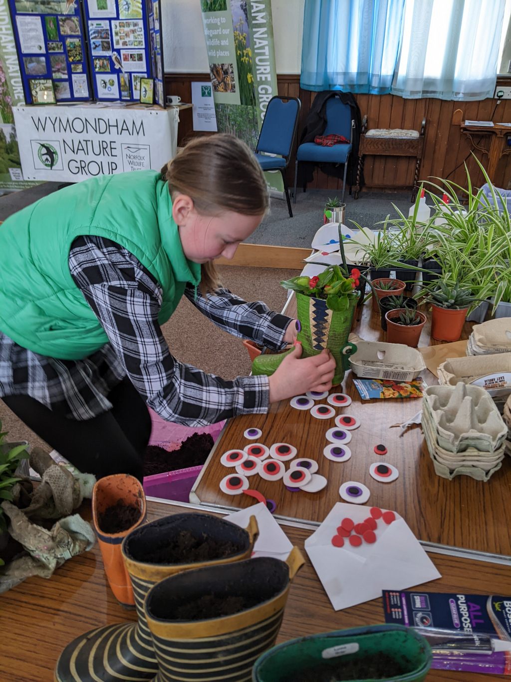 Girl planting a pot