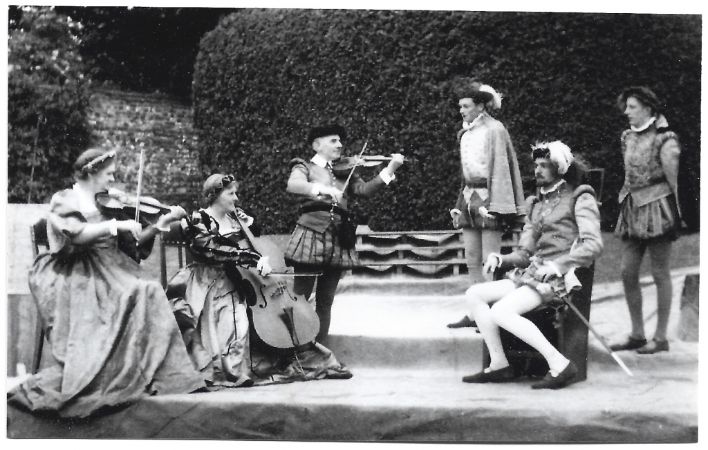 Black and white photo of Shakespeare play
