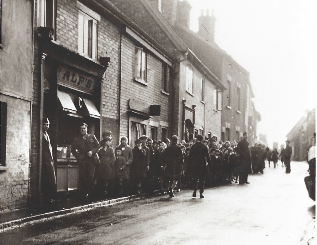 Black and white photo of Wymondham street