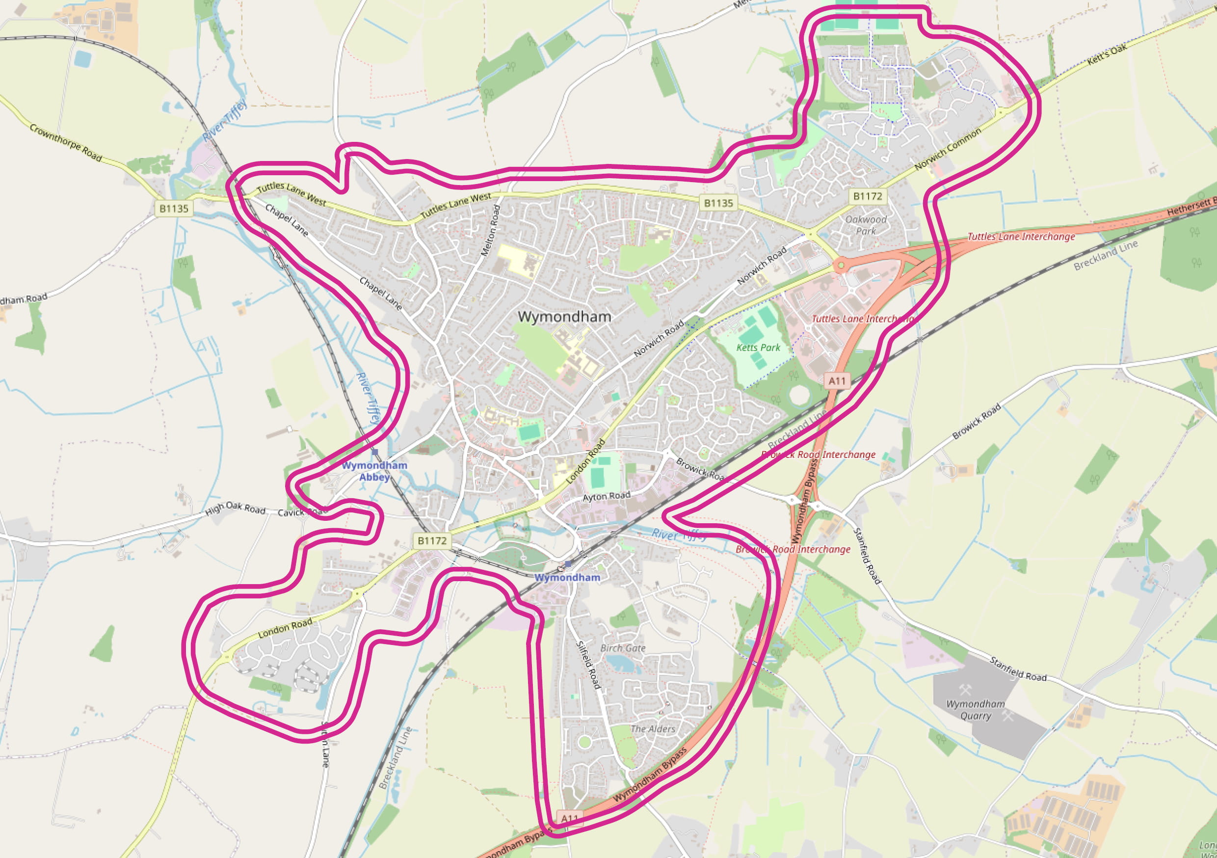 Map of our delivery area